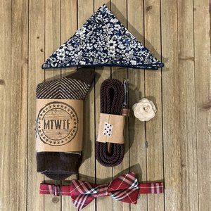 NEW Full Box Set Bow Tie - Brown & Red